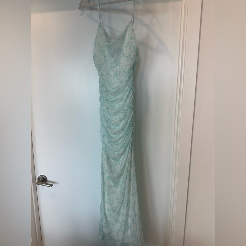 Significant Other Chic Light Blue Floral Maxi Dress